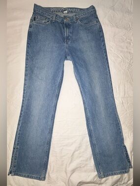 Boston Proper Jeans Women’s 8R Medium Wash Straight Leg Denim with Split Hem